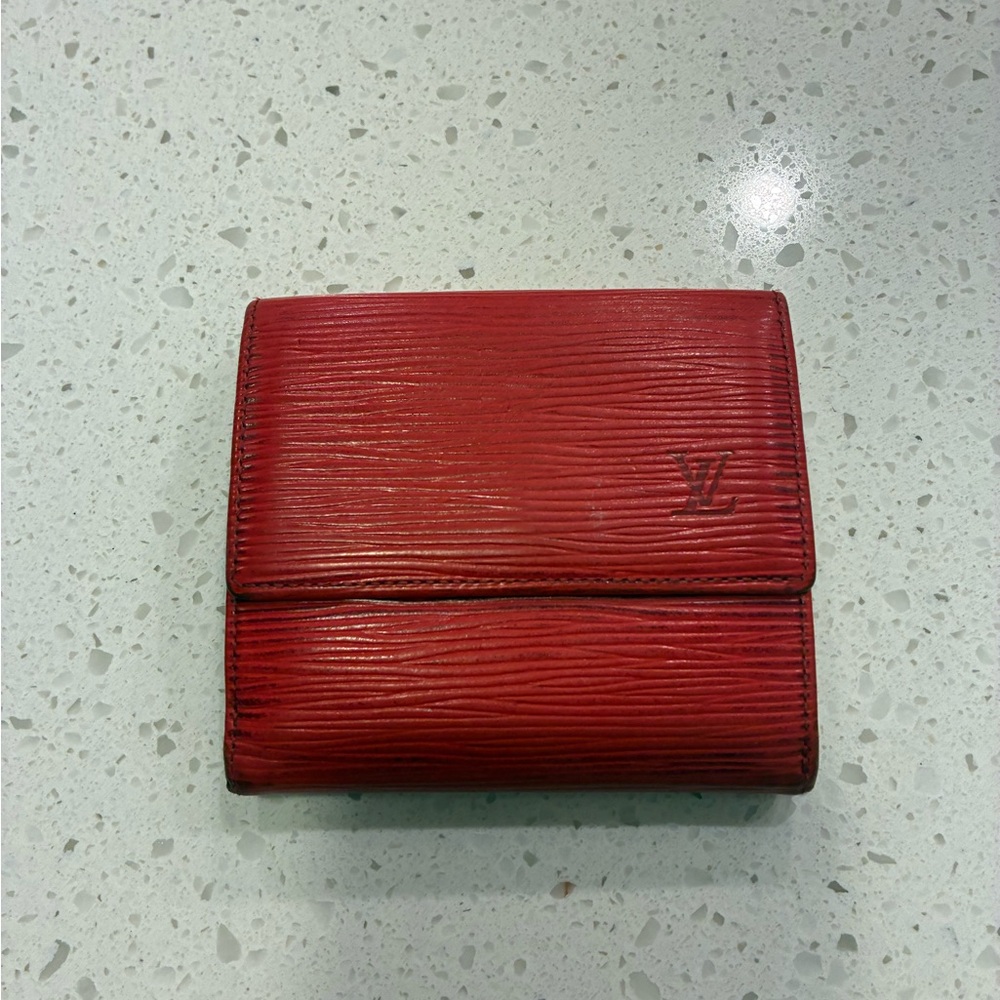 Louis Vuitton Epi Wallet Red Authentic